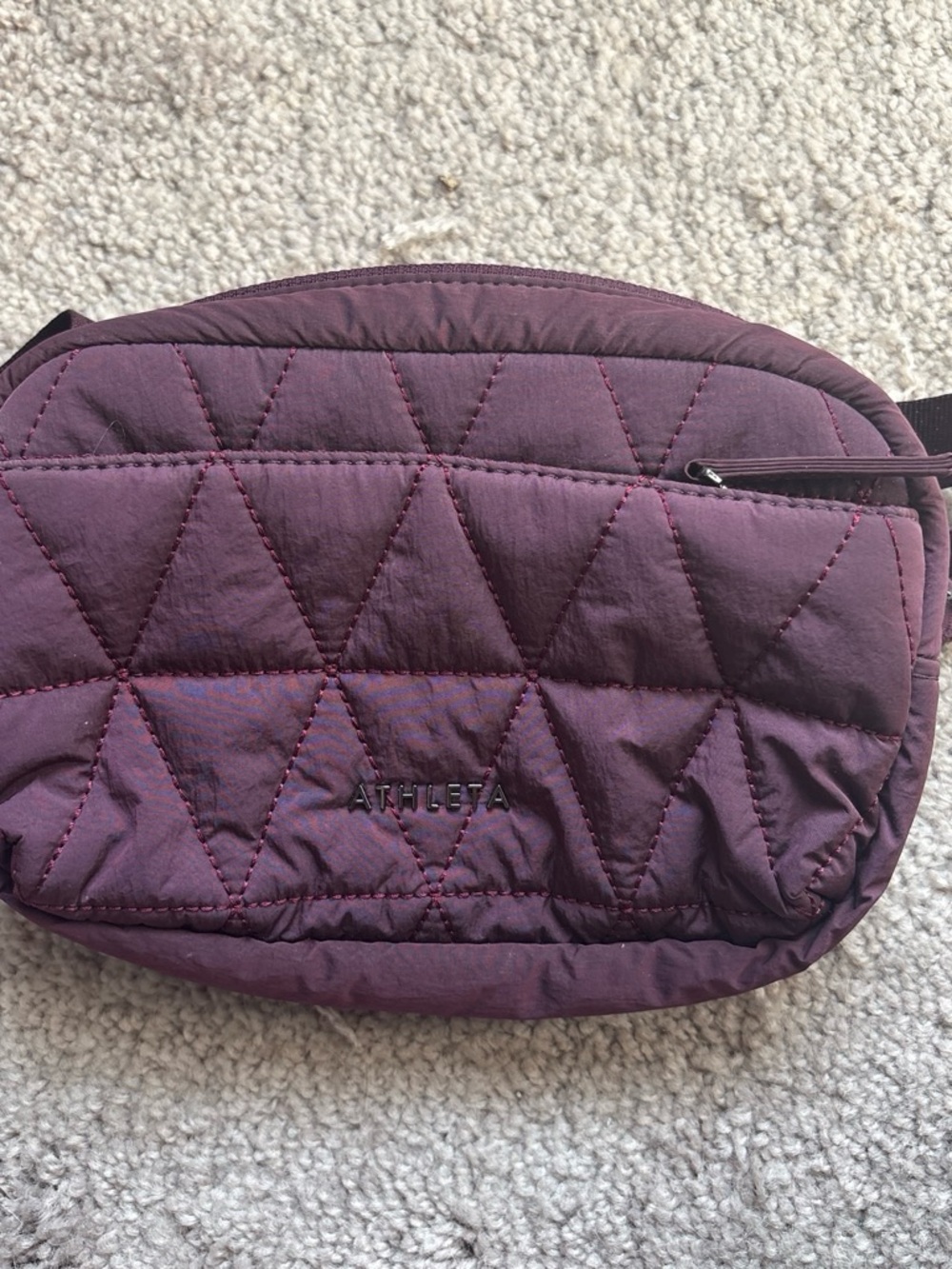 Athleta Quilted Plum  Belt Bag